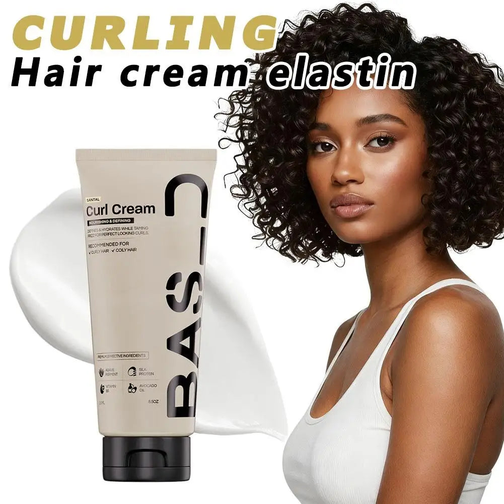 BASED Santal Curl Cream Long-Lasting Hold Elasticity Nourishing Hair Fluffy Wave Styling Cream For Perfect Looks