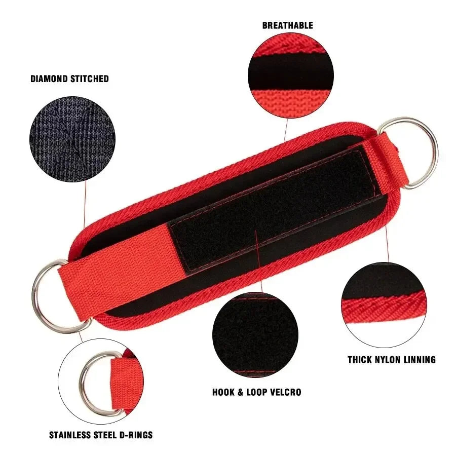 1/2Pcs Fitness Ankle Straps Adjustable D-Ring Support Cuffs Gym Leg Strength Workouts Pulley With Sports Guard Safety Abductors