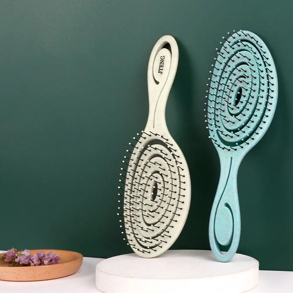 New Elastic Massage Comb Wet and Dry Hollow Out Soft Pins Styling Comb Hairdressing Hair Brush Anti-static Salon Styling Tools