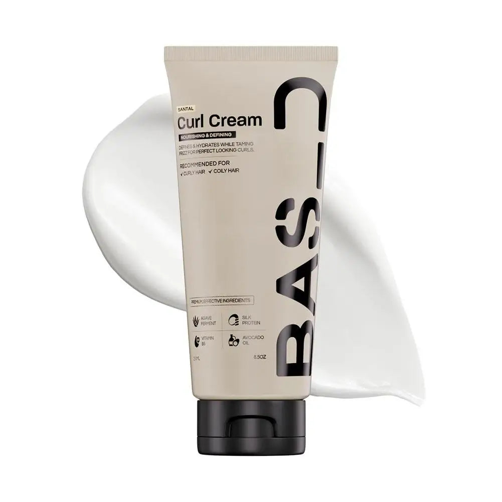 BASED Santal Curl Cream Long-Lasting Hold Elasticity Nourishing Hair Fluffy Wave Styling Cream For Perfect Looks