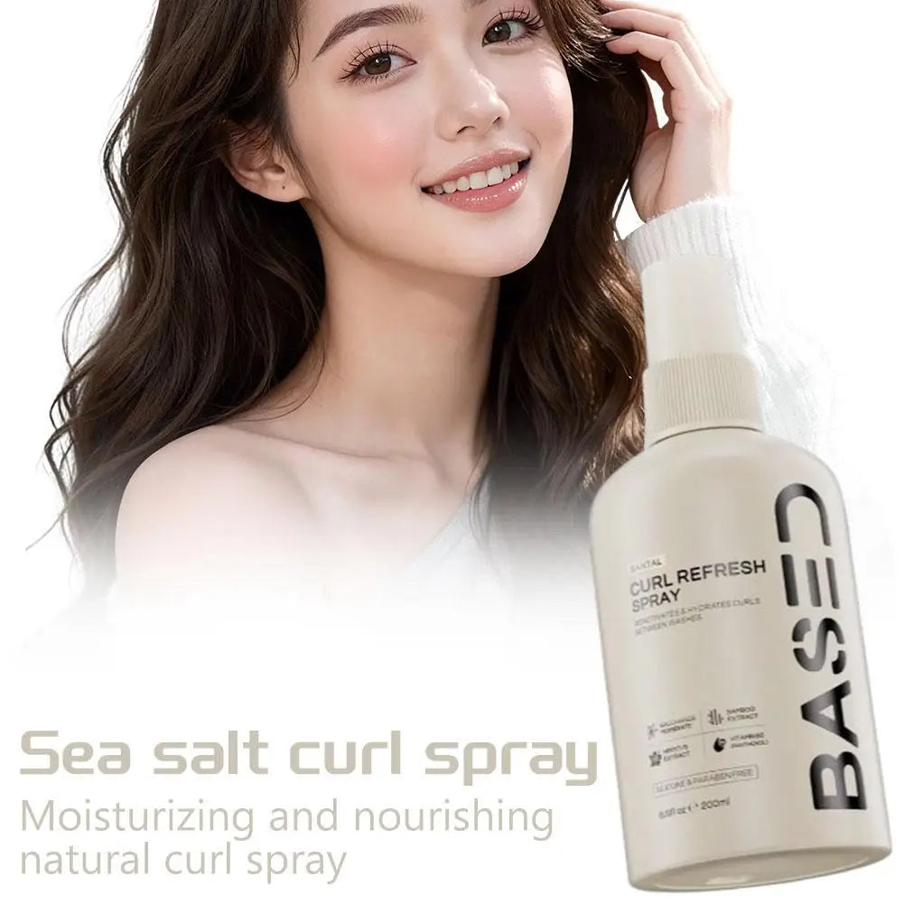 200ml Original Based Curl Refresh Spray Activate Moisturizing Nourishing Natural Lightweight Sea Salt Non-Toxic Hair Curl Spray