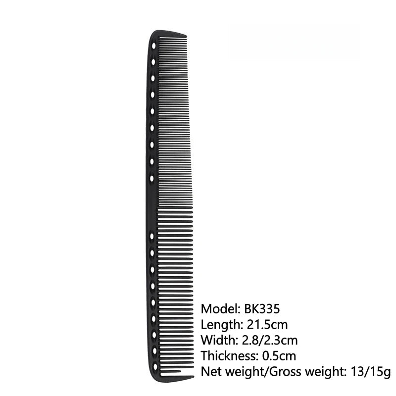 Professional Hairdresser Hair Cutting Comb Black carbon Double-sided Heat Resistant Salon Antistatic Barber Styling Brush Tool