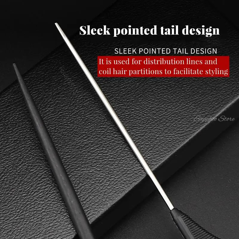 Professional Hairdresser Hair Cutting Comb Black carbon Double-sided Heat Resistant Salon Antistatic Barber Styling Brush Tool