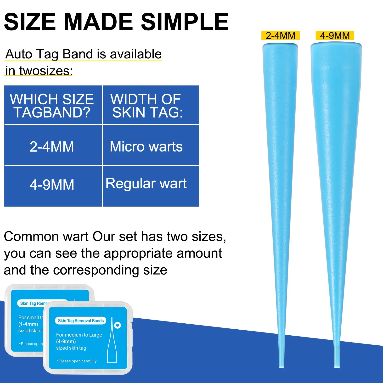 2 In 1 Auto Skin Tag Removal Kit Painless Mole Wart Remover Equipment Micro 2-9mm Treatment Tool Easy To Clean Skin Care Tool