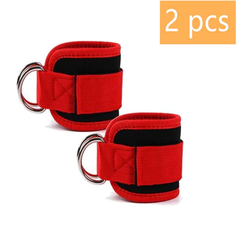 1/2Pcs Fitness Ankle Straps Adjustable D-Ring Support Cuffs Gym Leg Strength Workouts Pulley With Sports Guard Safety Abductors