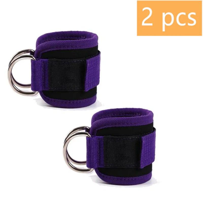 1/2Pcs Fitness Ankle Straps Adjustable D-Ring Support Cuffs Gym Leg Strength Workouts Pulley With Sports Guard Safety Abductors