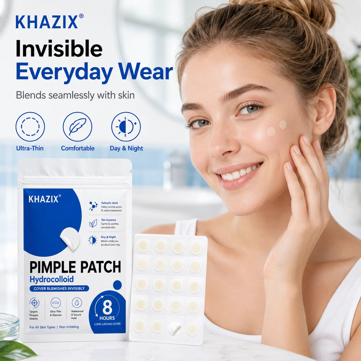 372pcs Hydrocolloid Acne Pimple Patch, Hydrocolloid Spot Stickers, Covering Zits and Defect