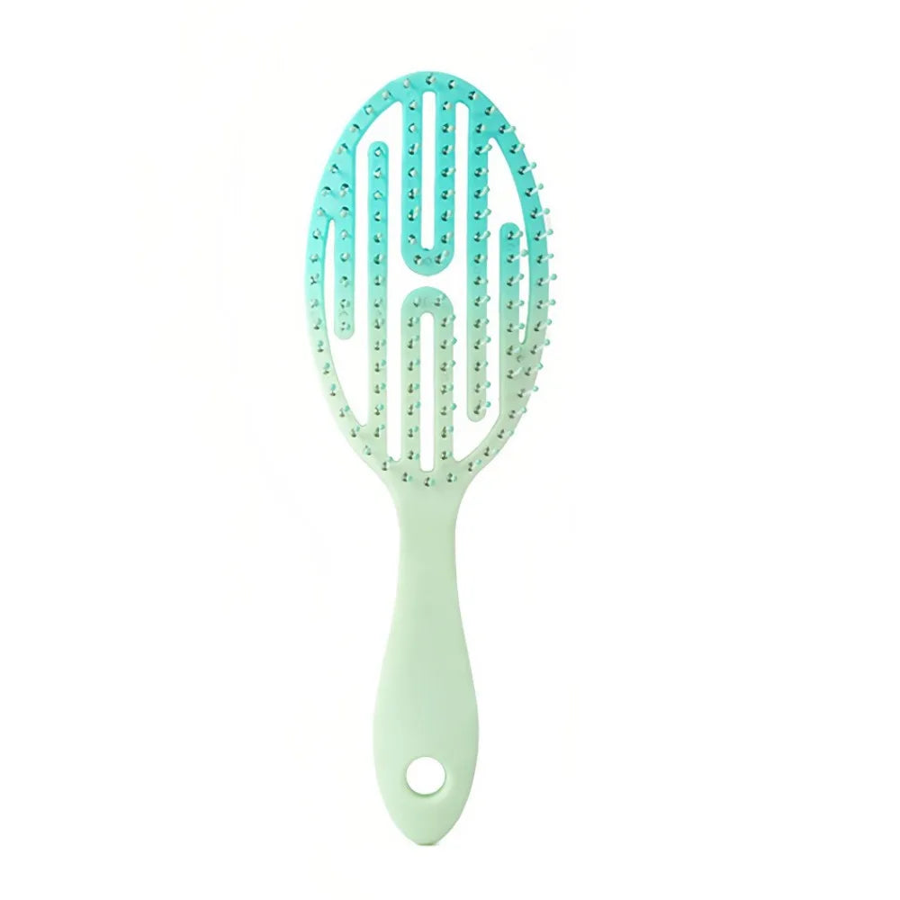 New Elastic Massage Comb Wet and Dry Hollow Out Soft Pins Styling Comb Hairdressing Hair Brush Anti-static Salon Styling Tools