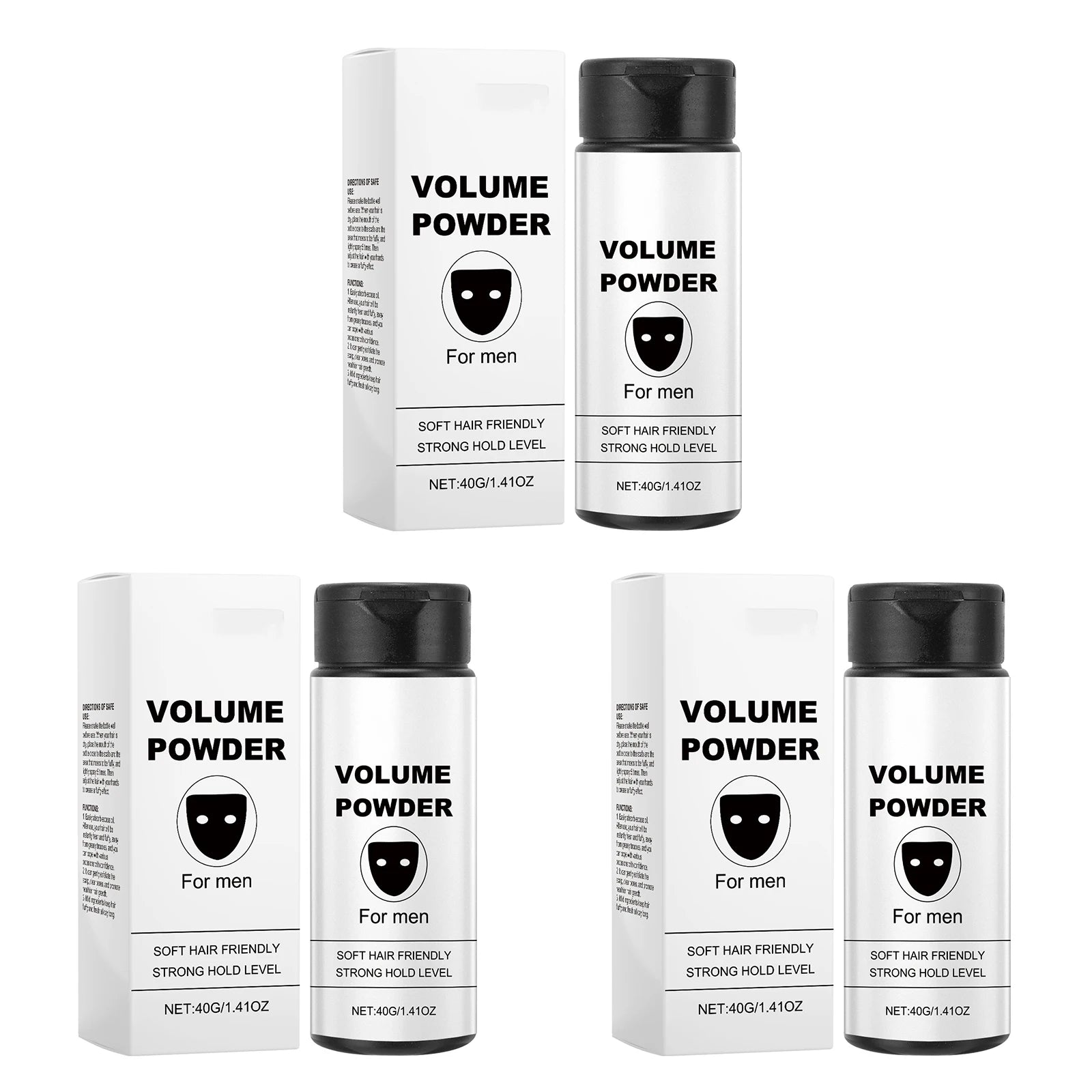 Volume Powder for Men Strong Hold Texturizing Lasting Oil Control Salon Matte Finish Thicker Grooming Fluffy Hair Styling Powder