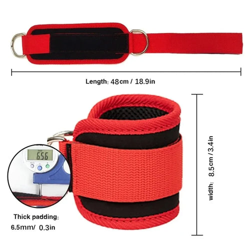 1/2Pcs Fitness Ankle Straps Adjustable D-Ring Support Cuffs Gym Leg Strength Workouts Pulley With Sports Guard Safety Abductors