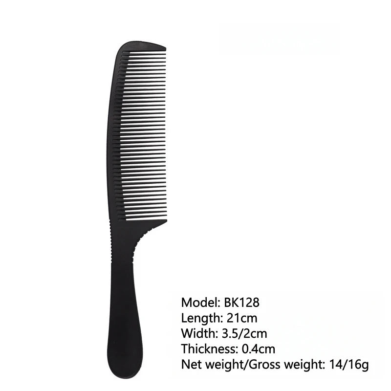 Professional Hairdresser Hair Cutting Comb Black carbon Double-sided Heat Resistant Salon Antistatic Barber Styling Brush Tool