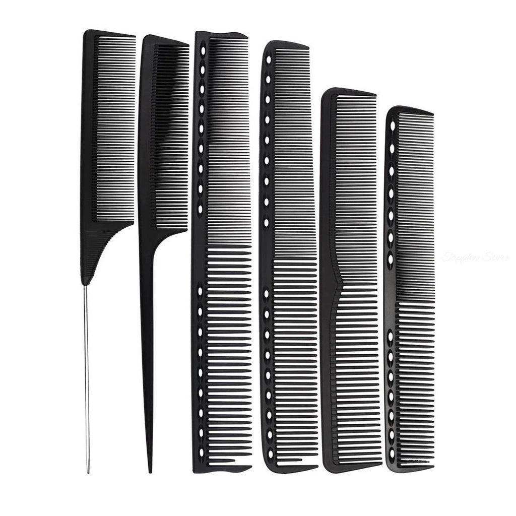 Professional Hairdresser Hair Cutting Comb Black carbon Double-sided Heat Resistant Salon Antistatic Barber Styling Brush Tool