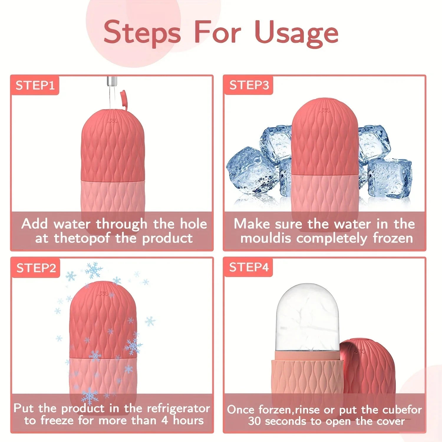 Reusable Ice Face Roller & Stainless Steel Gua Sha Tool For Skin Care Puffiness Ice Facial Roller Shrink Pores Face Lifting