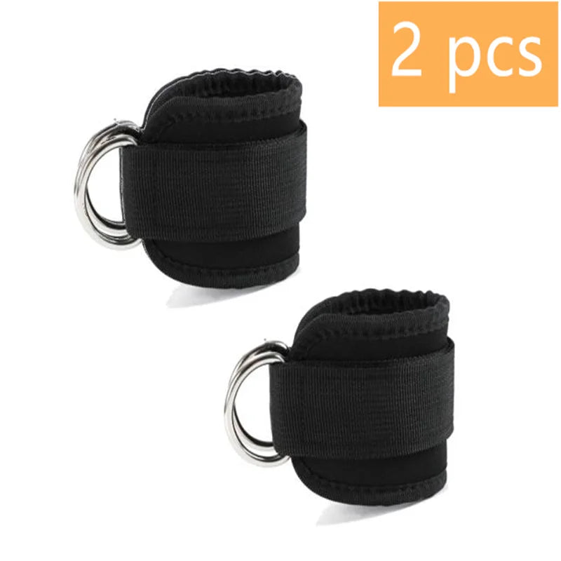 1/2Pcs Fitness Ankle Straps Adjustable D-Ring Support Cuffs Gym Leg Strength Workouts Pulley With Sports Guard Safety Abductors