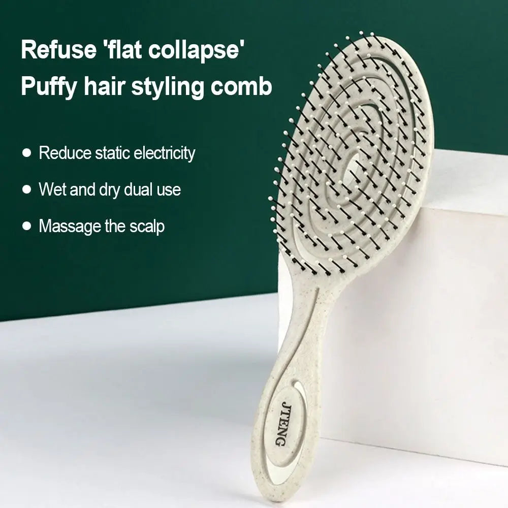 New Elastic Massage Comb Wet and Dry Hollow Out Soft Pins Styling Comb Hairdressing Hair Brush Anti-static Salon Styling Tools