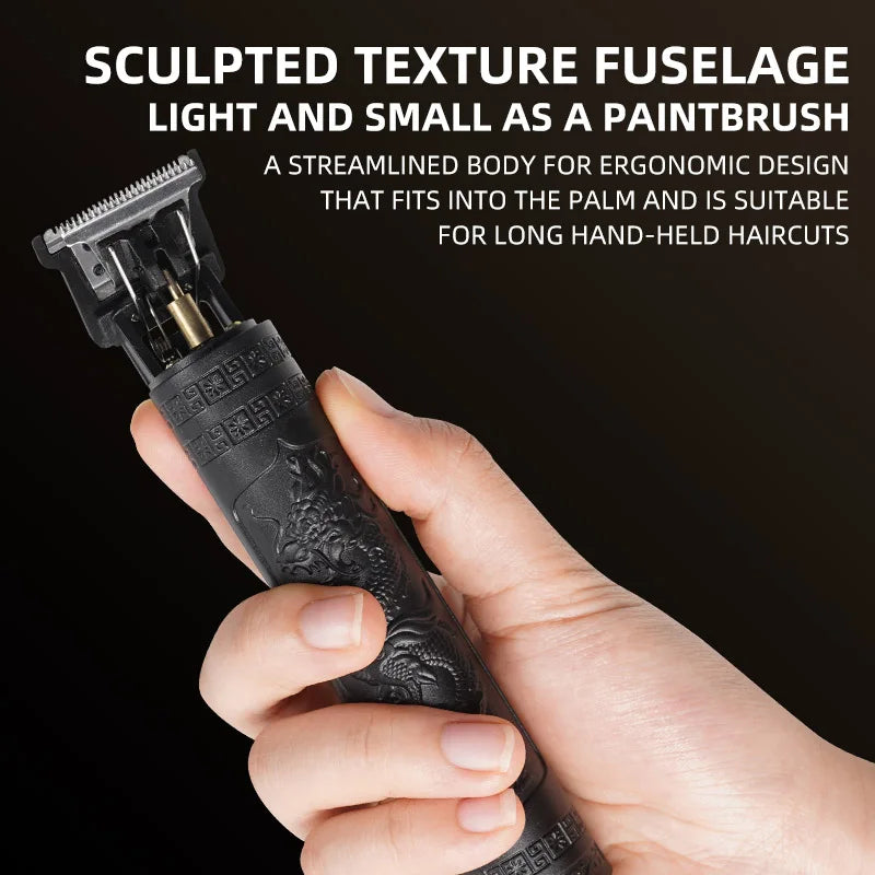 Haircut Razor for Men Rechargeable Clipper Shaver Adult Electric Vintage Clipperrazor Home USB Charging Barber Shop Black Dragon