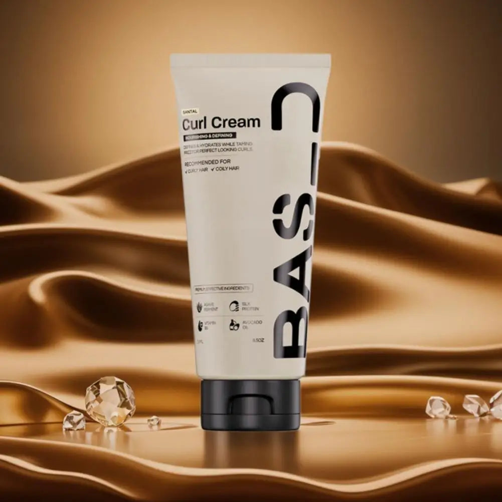 BASED Santal Curl Cream Long-Lasting Hold Elasticity Nourishing Hair Fluffy Wave Styling Cream For Perfect Looks