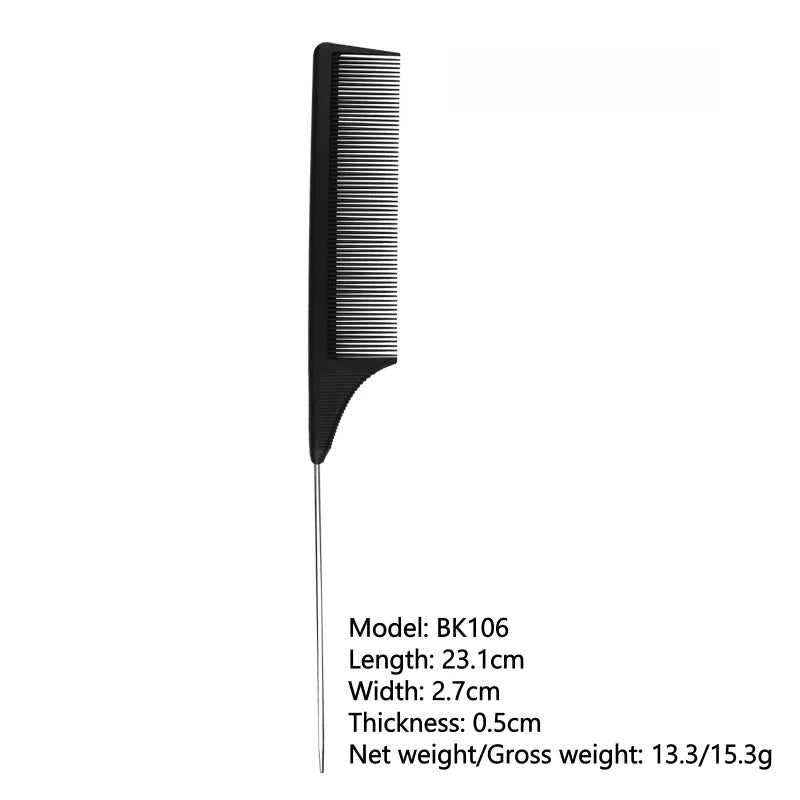 Professional Hairdresser Hair Cutting Comb Black carbon Double-sided Heat Resistant Salon Antistatic Barber Styling Brush Tool