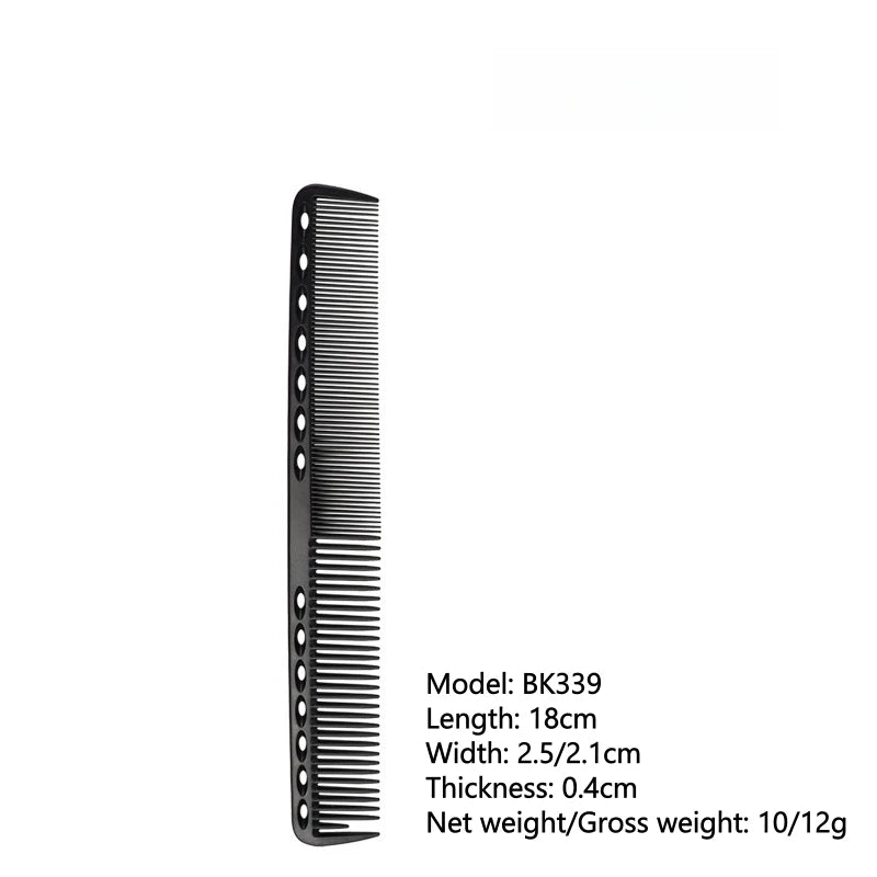 Professional Hairdresser Hair Cutting Comb Black carbon Double-sided Heat Resistant Salon Antistatic Barber Styling Brush Tool