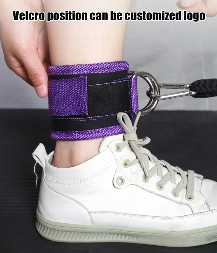 1/2Pcs Fitness Ankle Straps Adjustable D-Ring Support Cuffs Gym Leg Strength Workouts Pulley With Sports Guard Safety Abductors