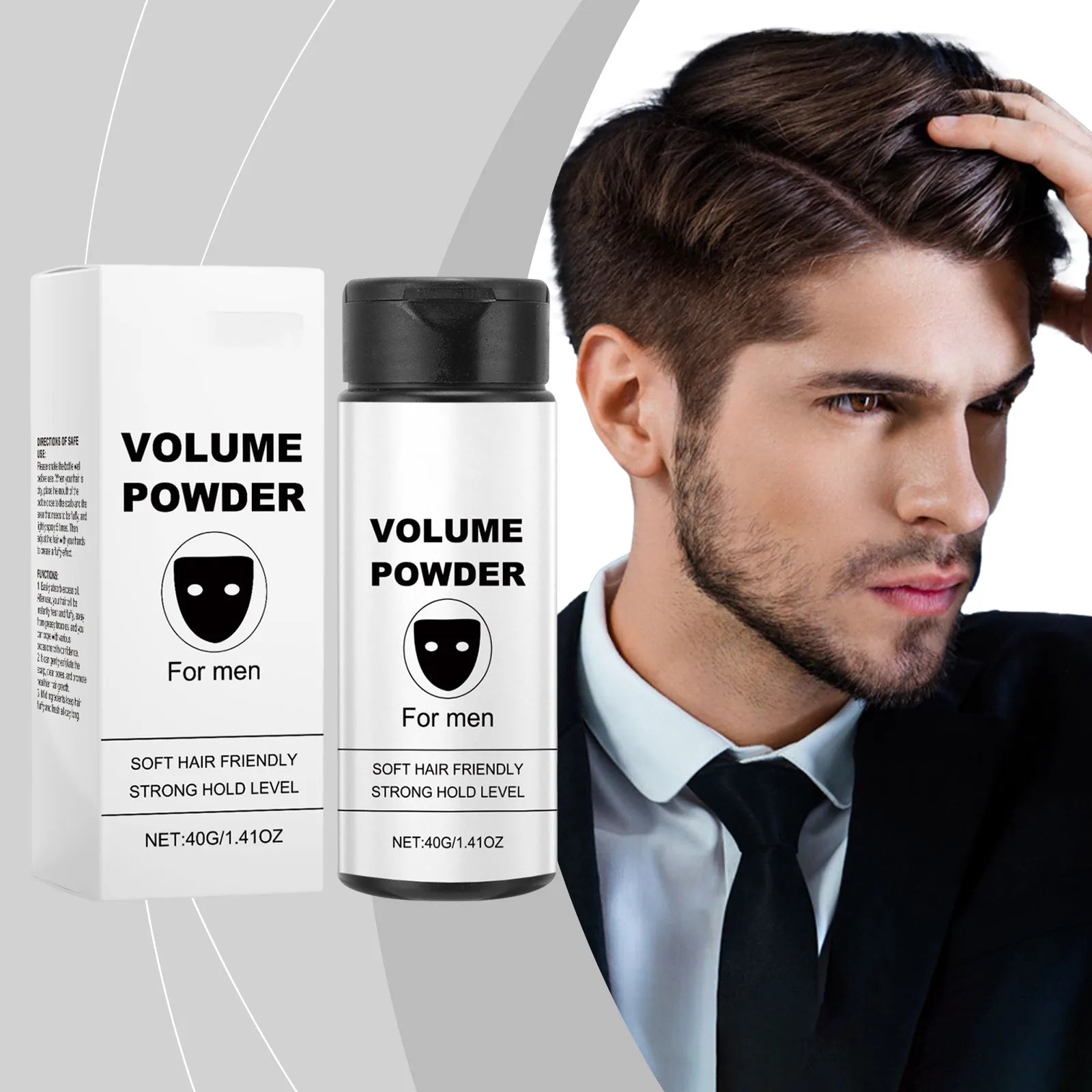 Volume Powder for Men Strong Hold Texturizing Lasting Oil Control Salon Matte Finish Thicker Grooming Fluffy Hair Styling Powder