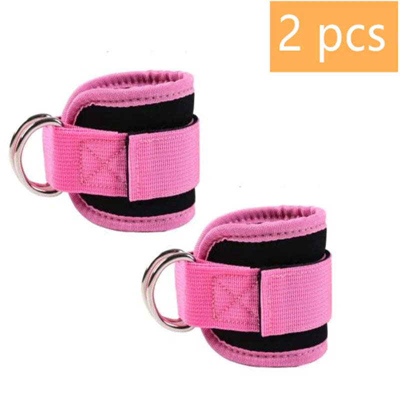 1/2Pcs Fitness Ankle Straps Adjustable D-Ring Support Cuffs Gym Leg Strength Workouts Pulley With Sports Guard Safety Abductors