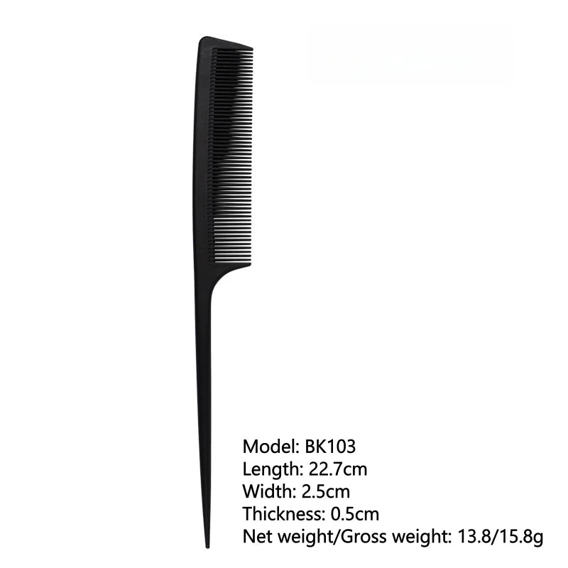 Professional Hairdresser Hair Cutting Comb Black carbon Double-sided Heat Resistant Salon Antistatic Barber Styling Brush Tool
