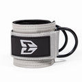 Fitness wrist strap with adjustable D-ring support cuffs, gym strength training buckle pulley, sports protection safety belt