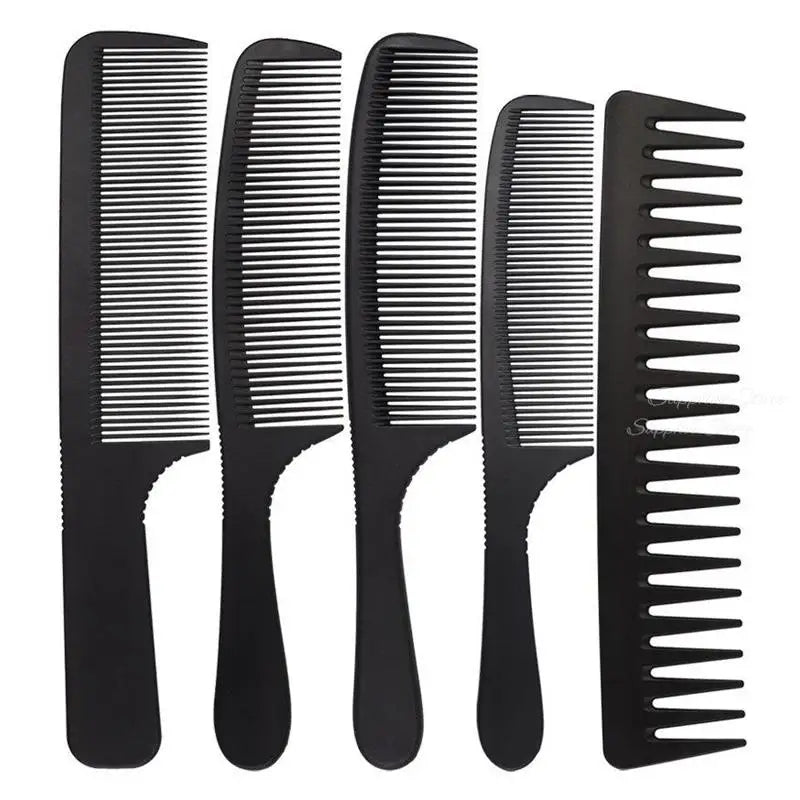 Professional Hairdresser Hair Cutting Comb Black carbon Double-sided Heat Resistant Salon Antistatic Barber Styling Brush Tool