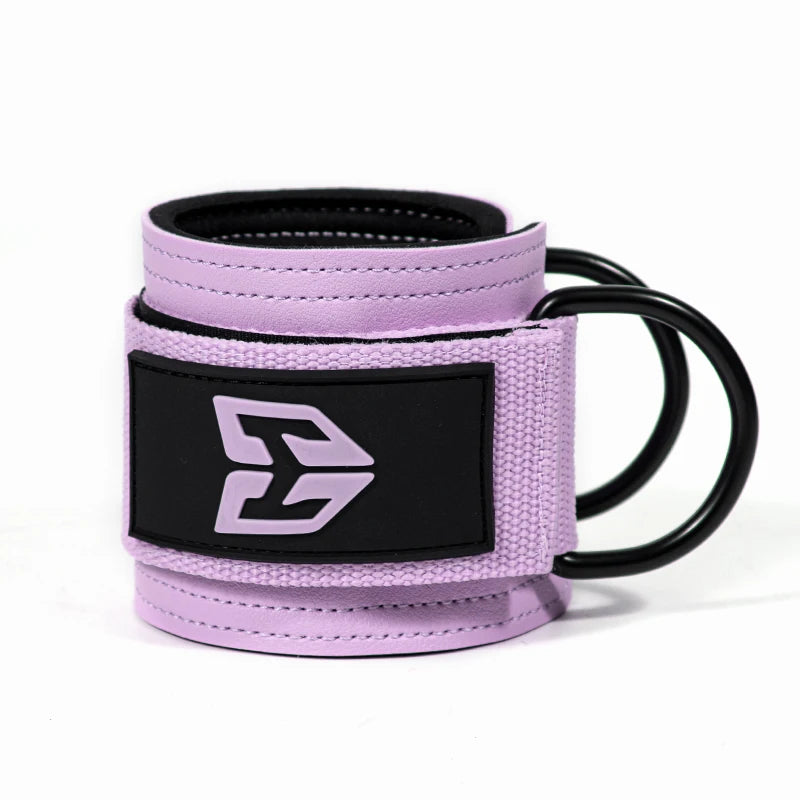 Fitness wrist strap with adjustable D-ring support cuffs, gym strength training buckle pulley, sports protection safety belt