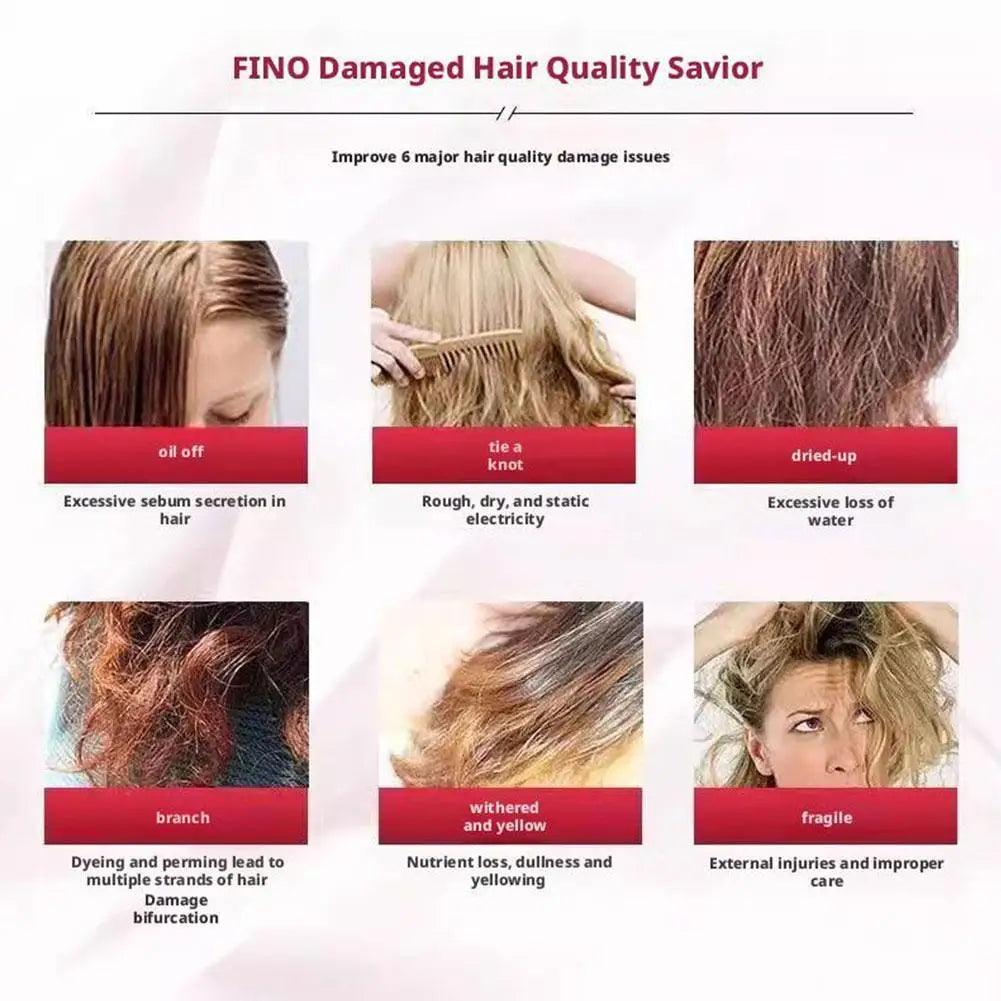 FINO Japan Adult Hair Mask Shampoo Soft Improve Frizz-damaged Hair Nourish Glutamic Acid Conditioner Flush Hair Shampoo
