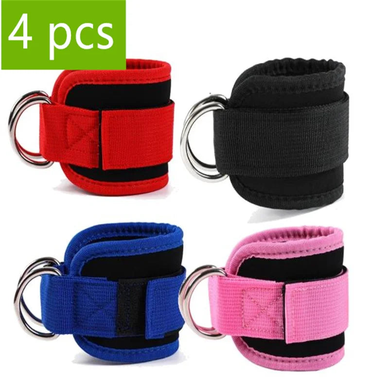 1/2Pcs Fitness Ankle Straps Adjustable D-Ring Support Cuffs Gym Leg Strength Workouts Pulley With Sports Guard Safety Abductors